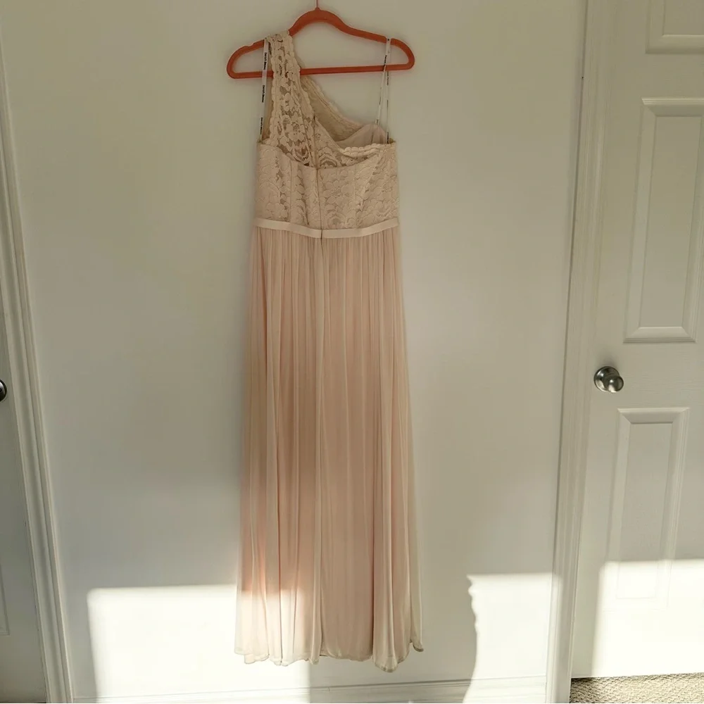 David’s Bridal one shoulder bridesmaid dress. Worn once. - Picture 4 of 10